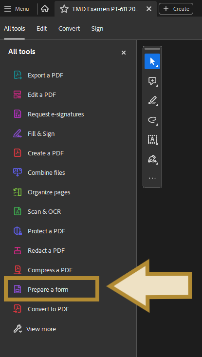 PDF rellenable con Adobe Acrobat Pro